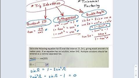 SM3.10.42 - Intro Solving Trig Equation with Double Angle Identity