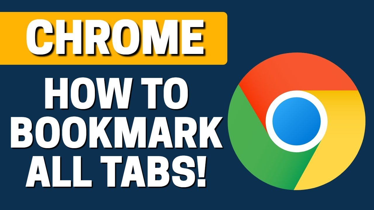 How To Bookmark All Tabs In Google Chrome