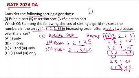 GATE DA 2024 Algorithms PYQ