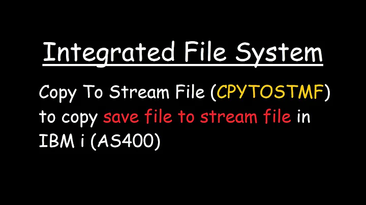 Copy To Stream File CPYTOSTMF to copy save file to stream file in IBM i AS400