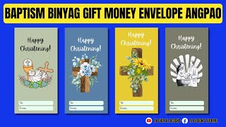 BAPTISM BINYAG GIFT MONEY ENVELOPE ANGPAO | CANVA TEMPLATE | PRICING | MATERILS | TAGALOG TUTORIAL