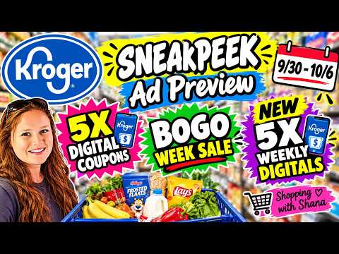 Kroger *SNEAK PEEK* Ad Preview for 9/30-10/6 | 5x Digitals, BOGO Week, NEW Weekly Digitals & MORE
