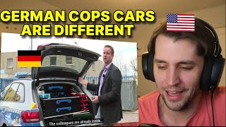 German police car can't fit fat American criminals!