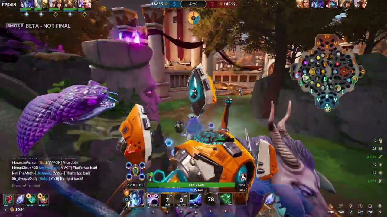 Nut Support playing from ahead. Smite 2!