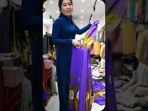 Video áo dài đẹp chất lượng cao Vải Áo Dài Cẩm Tú live - youtube