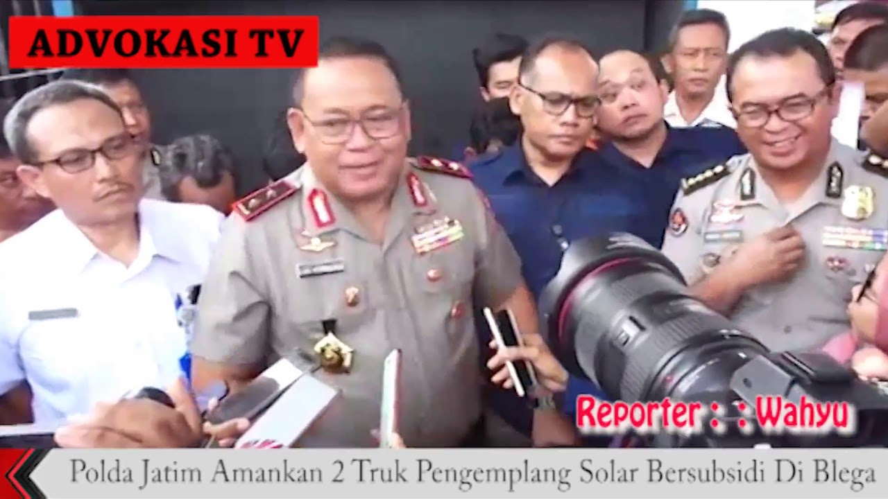 Polda Jatim  Amankan 2 Truk  Pengemplang Solar Bersubsidi Di  