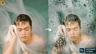 How To Create Realistic Wet Glass Effect In Photoshop (2024) screenshot 5