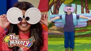 Make a Bug Costume Out of Recycled Lids! 🐞 | CRAFT | The Makery 🎨 Easy Crafts for Kids