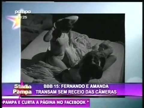 BBB 15  FERNANDO E AMANDA TRANSAM SEM RECEIO DAS CÂMERAS !20 03 2015   STUDIO PAMPA   TV PAMPA 360p