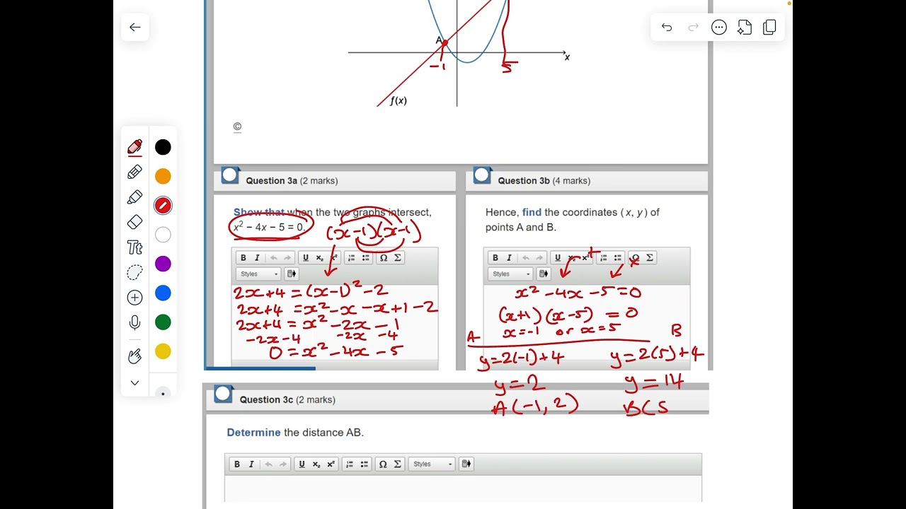 MYP e-assessment questions maths standard function questions