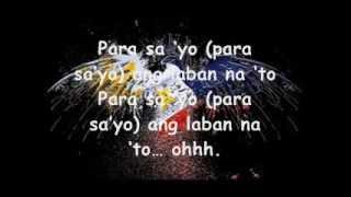 Video thumbnail of "Manny Pacquiao - Para sa'yo ang laban na'to(lyrics)"