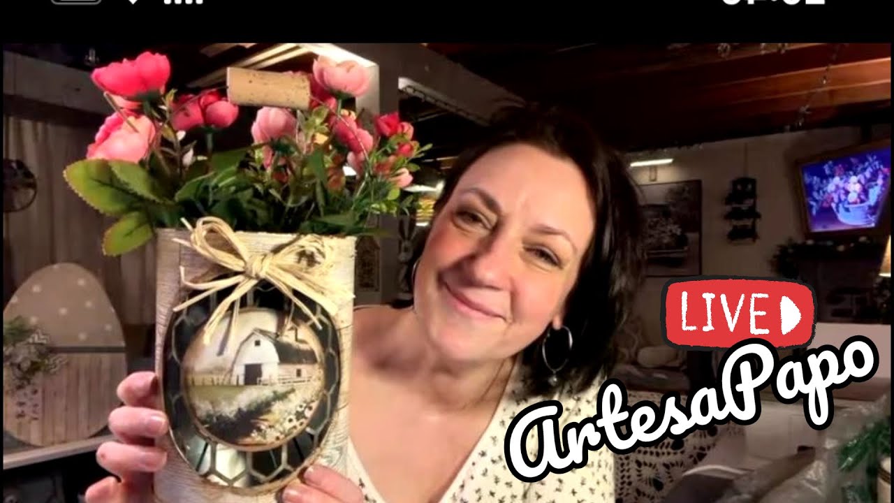FAÇA ESSA LINDA LATA FARMHOUSE! | ARTESAPAPO LIVE!