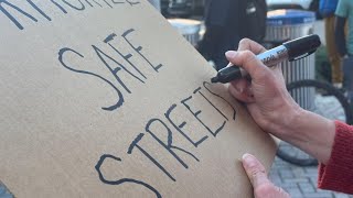 Protesters demand safer intersection at Mass Ave and College Avenue