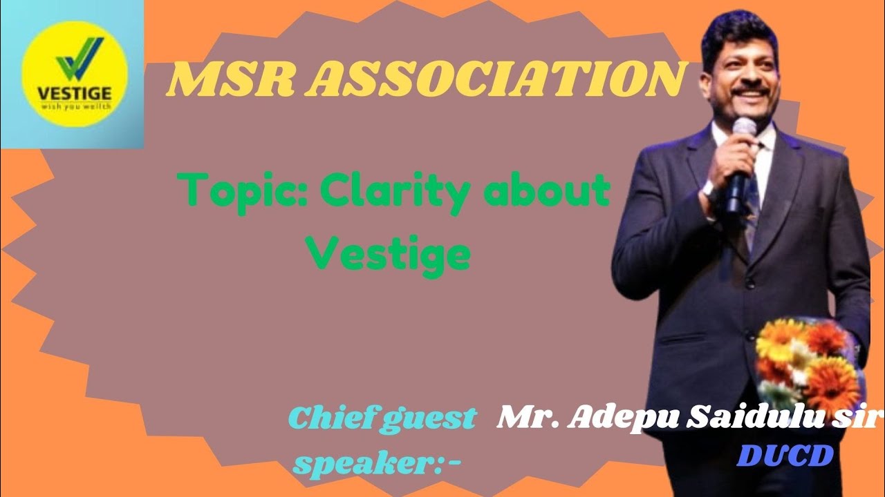 9542883961 clarification about Vestige by great leader Mr Saidulu sir