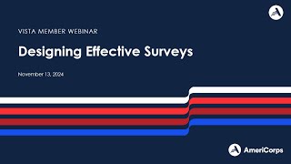 Designing Effective Surveys (11-13-24)