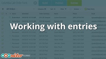 Working with Entries - Cognito Forms