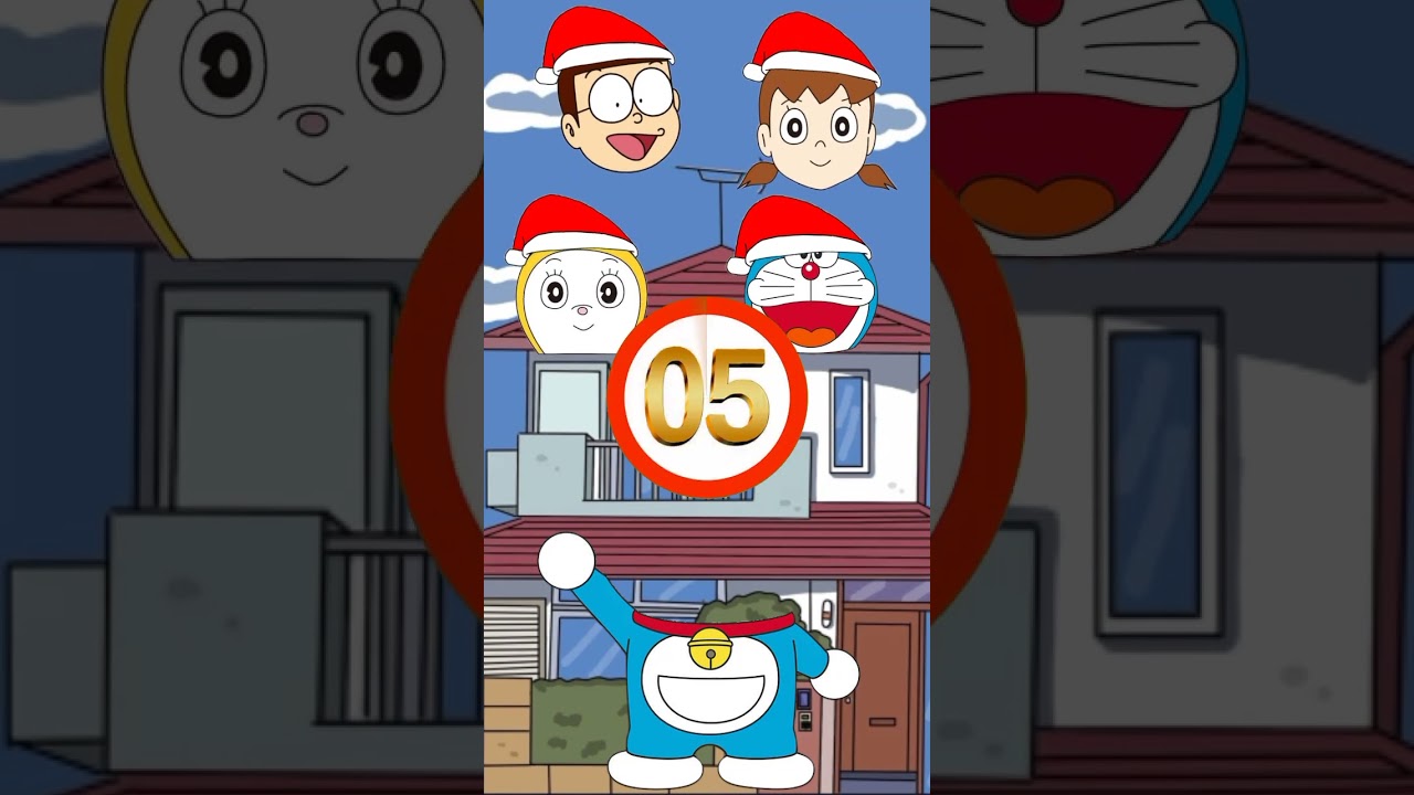 Merry Christmas | Doraemon Face Puzzle | Doraemon Cartoon | Wrong Head Puzzle 