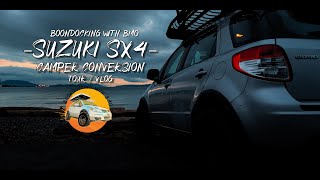 Suzuki SX4 - Camper Conversion - Tour / Vlog - Pan American Adventure - Boondocking with BMO - 4k