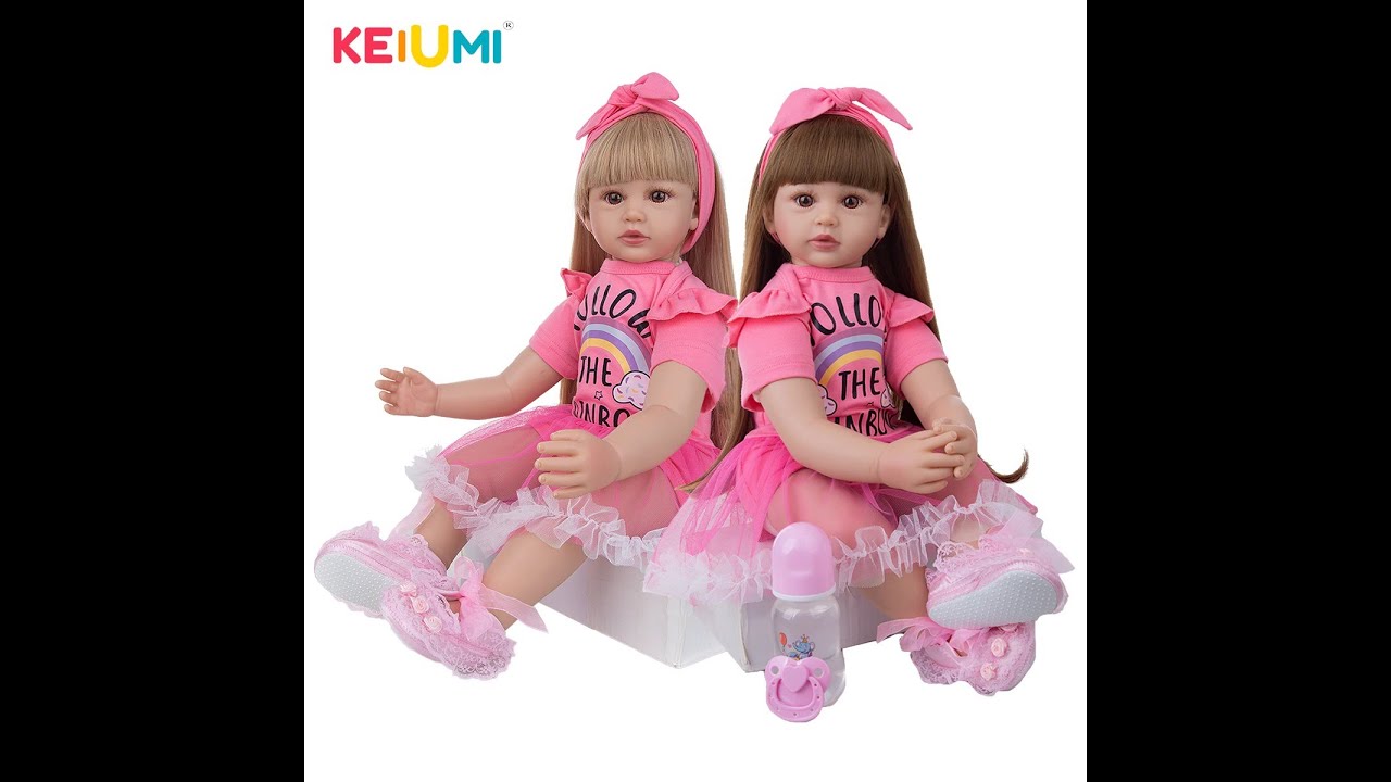 Reborn Baby Dolls 60 cm Cloth Body Lifelike Princess Girl Baby Doll Wear Lovely Rainbow dres For Kid
