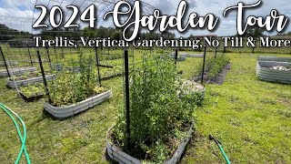 2024 Garden Tour | Trellis, Permaculture, Vertical Garden & More | Rainpoint