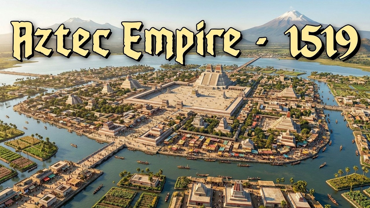 Теночтитлан 1519: Величайший город, который когда-либо видели испанцы (ИИ-реконструкция)