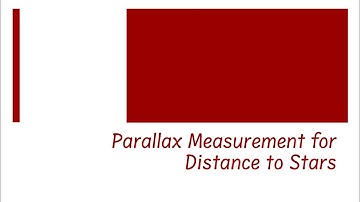 Parallax Measurement as Distance to Stars