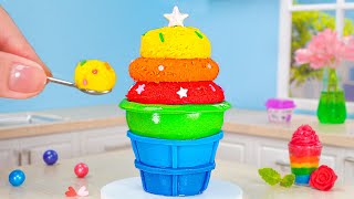 🌈 Amazing Miniature Rainbow Ice Cream Cake Decorating | Easy 10 Ideas Dessert You Can Try