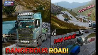 HEAVY LOAD NIGHT DRIVE 🌧️⚠️ | Dangerous Curves &amp; CRASH! Truckers of Europe 3