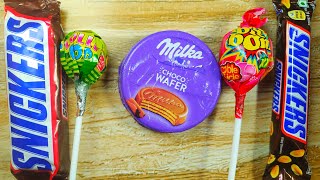 Satisfying Video I Unpack Rainbow Chupa Chups and Snickers and Candy ASMR(