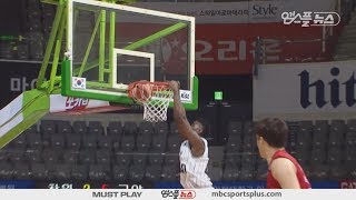 James Mays, Superhuman Strength Dunk | Orions vs Sakers | 20161109 | 2016-17 KBL