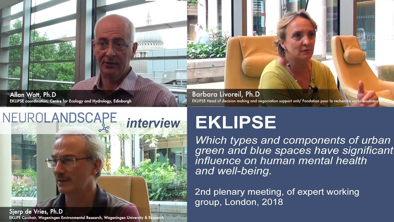 Design of Urban Green and Blue Spaces & Mental Helath - interim EKLIPSE Expert Group, London 2018