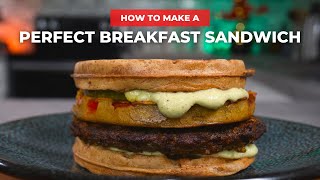 The ULTIMATE Breakfast Sandwich | This is How To Make An All-Time Fav ALKALINE VEGAN WAFFLE SANDWICH