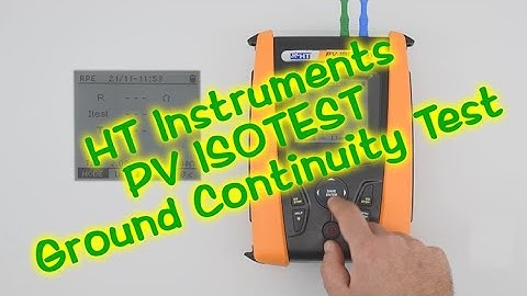HT Instruments - PV ISOTEST Ground Continuity Test