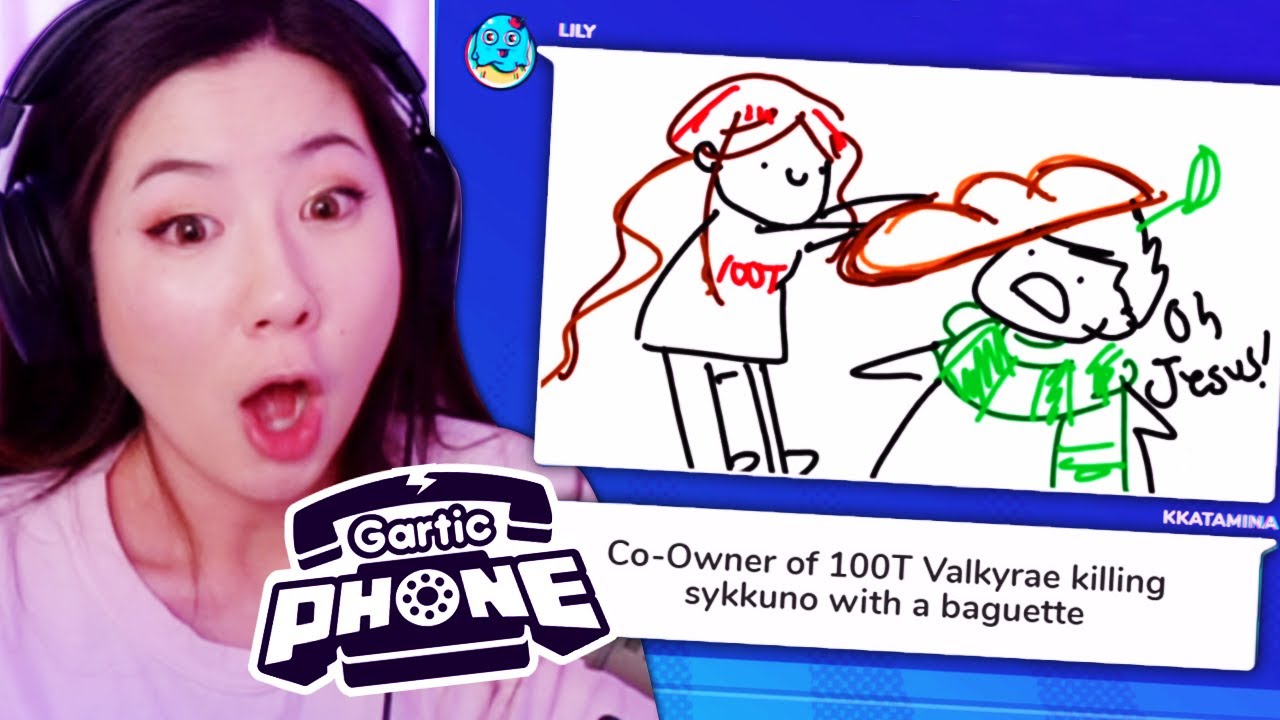 DRUNK GARTIC PHONE... for the first time... ft. Valkyrae, DisguisedToast & friends