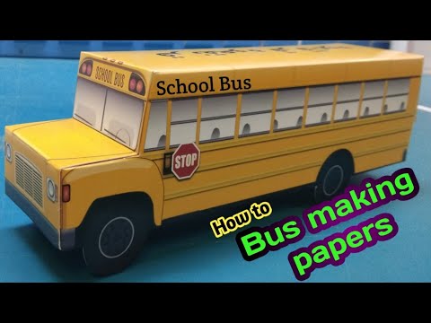 how to make paper bus / handmade