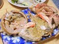 【昨日の】トゲ栗蟹(メス) 鯛のお刺身【晩酌】