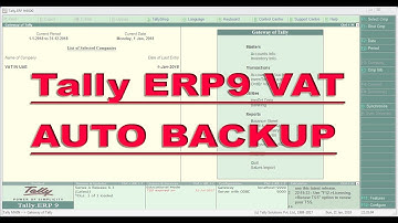 Tally ERP 9 Auto Backup Configuration