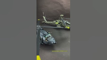 1/35 Helicopter models collection : AH-64D Apache Longbow (Takom), MH-60L Black Hawk (Academt model)