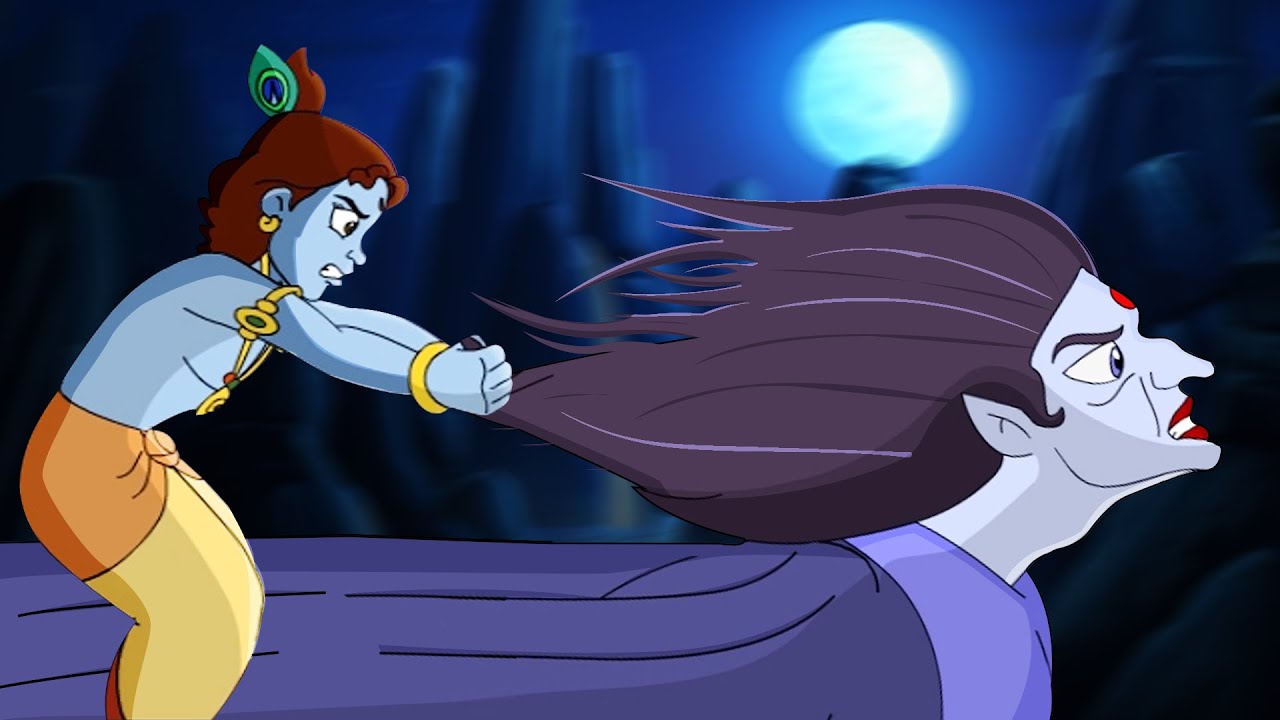 Krishna VS Mayavi Chudail | वृंदावन में चुड़ैल | Cartoons for Kids in Hindi