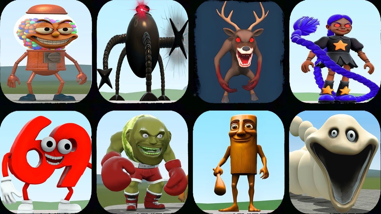 Мод Nextbots In Playground: НОВЫЕ РОБОТЫ ЛИЛИ ЛАВБРЕЙДС, ПОППИ 5, СЕМЬЯ ГОЛОДНЫХ ЧЕРВЕЙ в песочни...