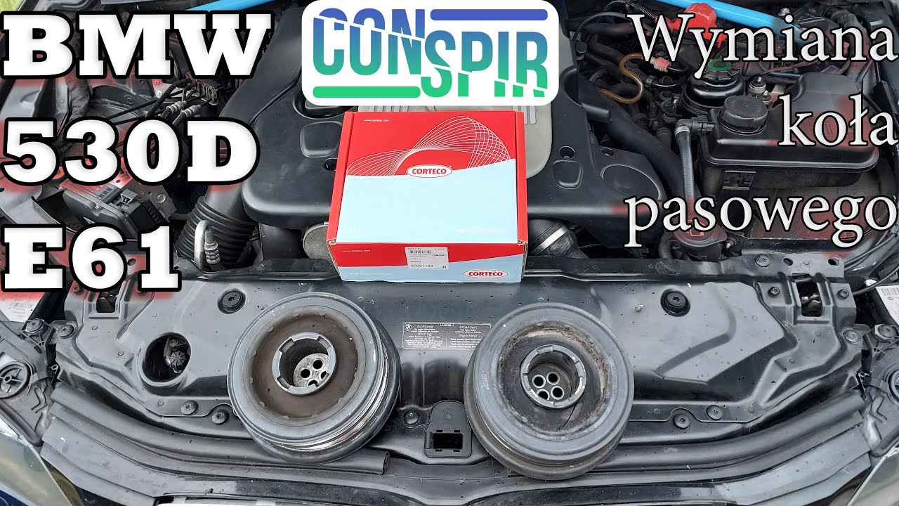 BMW 530D E61 | Wymiana koła pasowego w silniku M57 - YouTube