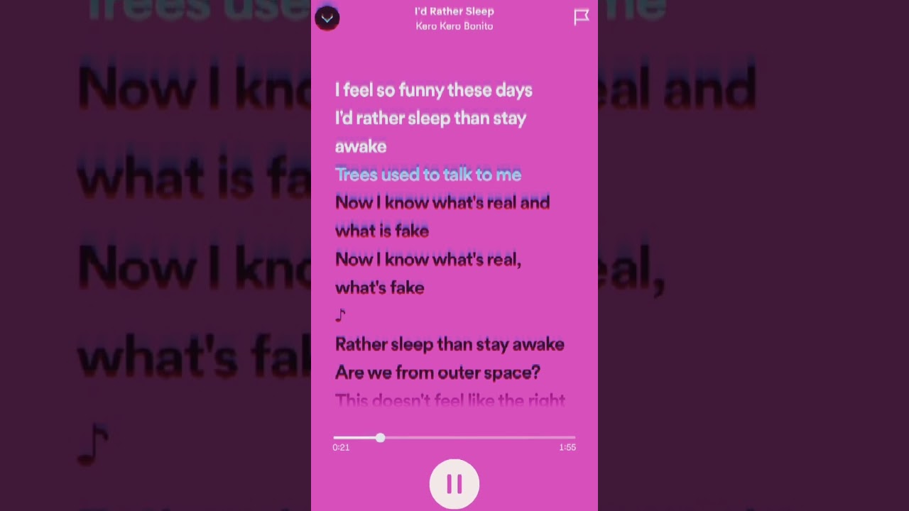 Id rather sleep lyrics