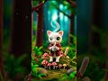 Tiny cat drink coffee and enjoy in forest #cartoon #funny #adda cartoons #shorts