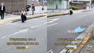 Woman in Japan Casually Riding her Suitcase || WooGlobe
