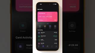 SwiftUI FinanceFlow — Premium Fintech / Mobile Banking App Template #swiftui #shorts #swiftuicodes