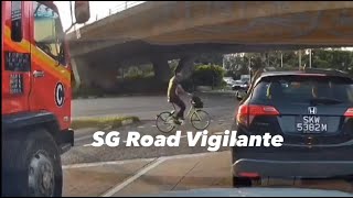 26apr2024 pie jalan eunos exit cyclist ignored red light & get knock down by mercedes glb