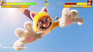 The Super Mario Bros. Movie 2023 : Mario Vs Donkey Kong WITH HEALTHBARS | Concept Game UI