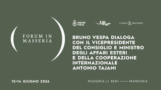 Bruno Vespa dialoga con il Vicepresidente del Consiglio e Ministro degli Esteri Antonio Tajani