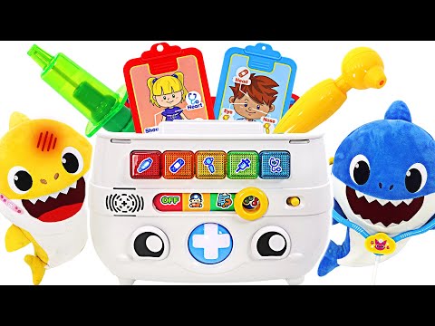 Ouch! Baby shark is hurt! Go to the hospital and get treatment! Shark Family Hospital Play