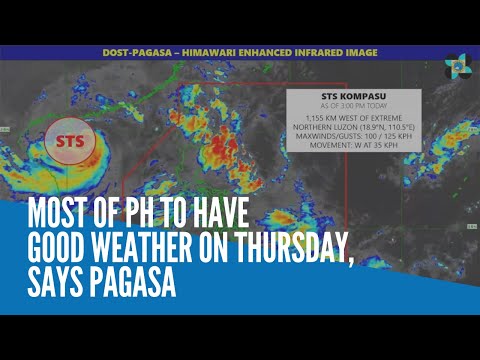 Most of PH to have good weather on Thursday, says Pagasa